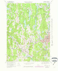 Webster Massachusetts Historical topographic map, 1:25000 scale, 7.5 X 7.5 Minute, Year 1969