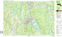Webster Massachusetts Historical topographic map, 1:25000 scale, 7.5 X 15 Minute, Year 1982