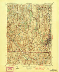 Webster Massachusetts Historical topographic map, 1:31680 scale, 7.5 X 7.5 Minute, Year 1945