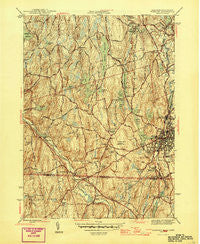 Webster Massachusetts Historical topographic map, 1:31680 scale, 7.5 X 7.5 Minute, Year 1945