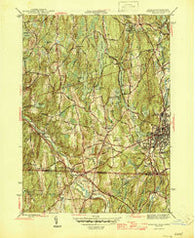 Webster Massachusetts Historical topographic map, 1:31680 scale, 7.5 X 7.5 Minute, Year 1945
