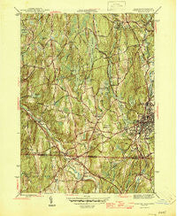 Webster Massachusetts Historical topographic map, 1:31680 scale, 7.5 X 7.5 Minute, Year 1945
