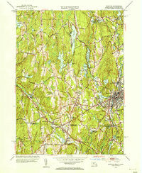 Webster Massachusetts Historical topographic map, 1:31680 scale, 7.5 X 7.5 Minute, Year 1953