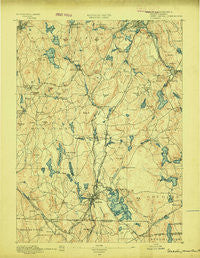 Webster Massachusetts Historical topographic map, 1:62500 scale, 15 X 15 Minute, Year 1889