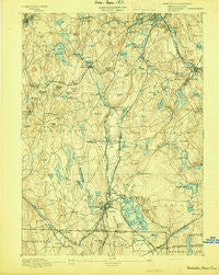 Webster Massachusetts Historical topographic map, 1:62500 scale, 15 X 15 Minute, Year 1892