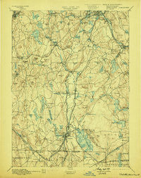 Webster Massachusetts Historical topographic map, 1:62500 scale, 15 X 15 Minute, Year 1892