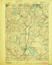 Webster Massachusetts Historical topographic map, 1:62500 scale, 15 X 15 Minute, Year 1892