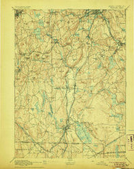 Webster Massachusetts Historical topographic map, 1:62500 scale, 15 X 15 Minute, Year 1892