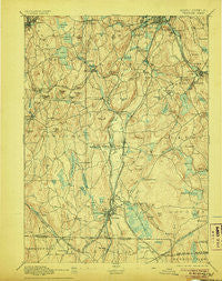 Webster Massachusetts Historical topographic map, 1:62500 scale, 15 X 15 Minute, Year 1892