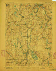 Webster Massachusetts Historical topographic map, 1:62500 scale, 15 X 15 Minute, Year 1892