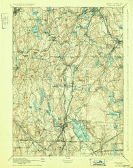 Webster Massachusetts Historical topographic map, 1:62500 scale, 15 X 15 Minute, Year 1892