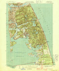 Wellfleet Massachusetts Historical topographic map, 1:31680 scale, 7.5 X 7.5 Minute, Year 1944
