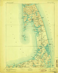 Wellfleet Massachusetts Historical topographic map, 1:62500 scale, 15 X 15 Minute, Year 1893