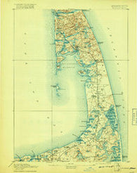 Wellfleet Massachusetts Historical topographic map, 1:62500 scale, 15 X 15 Minute, Year 1893
