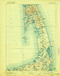 Wellfleet Massachusetts Historical topographic map, 1:62500 scale, 15 X 15 Minute, Year 1893