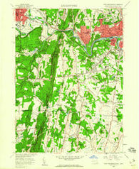 West Springfield Massachusetts Historical topographic map, 1:24000 scale, 7.5 X 7.5 Minute, Year 1958