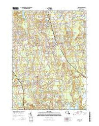 Whitman Massachusetts Current topographic map, 1:24000 scale, 7.5 X 7.5 Minute, Year 2015