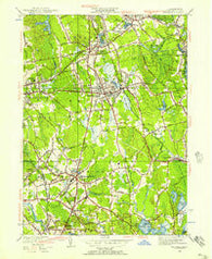 Whitman Massachusetts Historical topographic map, 1:24000 scale, 7.5 X 7.5 Minute, Year 1948