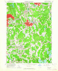 Whitman Massachusetts Historical topographic map, 1:24000 scale, 7.5 X 7.5 Minute, Year 1962