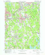 Whitman Massachusetts Historical topographic map, 1:24000 scale, 7.5 X 7.5 Minute, Year 1977