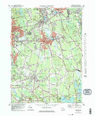 Whitman Massachusetts Historical topographic map, 1:25000 scale, 7.5 X 7.5 Minute, Year 1977