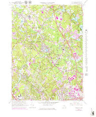 Wilmington Massachusetts Historical topographic map, 1:25000 scale, 7.5 X 7.5 Minute, Year 1965