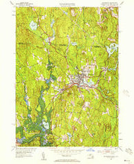 Winchendon Massachusetts Historical topographic map, 1:24000 scale, 7.5 X 7.5 Minute, Year 1954