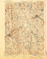 Winchendon Massachusetts Historical topographic map, 1:62500 scale, 15 X 15 Minute, Year 1935