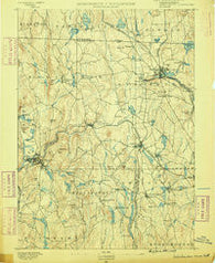 Winchendon Massachusetts Historical topographic map, 1:62500 scale, 15 X 15 Minute, Year 1890