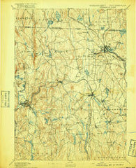 Winchendon Massachusetts Historical topographic map, 1:62500 scale, 15 X 15 Minute, Year 1894
