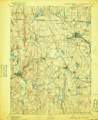 Winchendon Massachusetts Historical topographic map, 1:62500 scale, 15 X 15 Minute, Year 1894