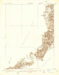 Woods Hole Massachusetts Historical topographic map, 1:24000 scale, 7.5 X 7.5 Minute, Year 1936