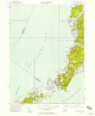 Woods Hole Massachusetts Historical topographic map, 1:24000 scale, 7.5 X 7.5 Minute, Year 1953