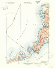 Woods Hole Massachusetts Historical topographic map, 1:31680 scale, 7.5 X 7.5 Minute, Year 1941