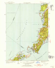 Woods Hole Massachusetts Historical topographic map, 1:31680 scale, 7.5 X 7.5 Minute, Year 1953