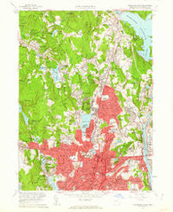 Worcester North Massachusetts Historical topographic map, 1:24000 scale, 7.5 X 7.5 Minute, Year 1960