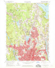 Worcester North Massachusetts Historical topographic map, 1:24000 scale, 7.5 X 7.5 Minute, Year 1960