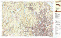 Worcester North Massachusetts Historical topographic map, 1:25000 scale, 7.5 X 15 Minute, Year 1983