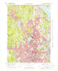 Worcester North Massachusetts Historical topographic map, 1:25000 scale, 7.5 X 7.5 Minute, Year 1974