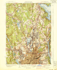 Worcester North Massachusetts Historical topographic map, 1:31680 scale, 7.5 X 7.5 Minute, Year 1939