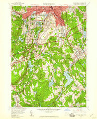 Worcester South Massachusetts Historical topographic map, 1:24000 scale, 7.5 X 7.5 Minute, Year 1948