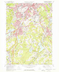 Worcester South Massachusetts Historical topographic map, 1:24000 scale, 7.5 X 7.5 Minute, Year 1973