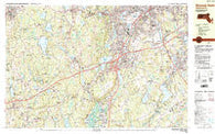 Worcester South Massachusetts Historical topographic map, 1:25000 scale, 7.5 X 15 Minute, Year 1983