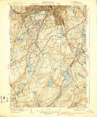 Worcester South Massachusetts Historical topographic map, 1:31680 scale, 7.5 X 7.5 Minute, Year 1939