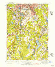 Worcester South Massachusetts Historical topographic map, 1:31680 scale, 7.5 X 7.5 Minute, Year 1948