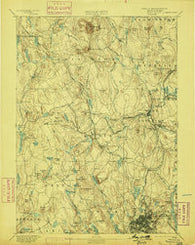 Worcester Massachusetts Historical topographic map, 1:62500 scale, 15 X 15 Minute, Year 1892