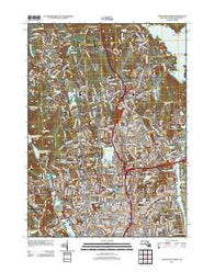 Worcester North Massachusetts Historical topographic map, 1:24000 scale, 7.5 X 7.5 Minute, Year 2012