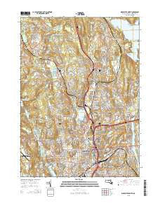 Worcester North Massachusetts Current topographic map, 1:24000 scale, 7.5 X 7.5 Minute, Year 2015