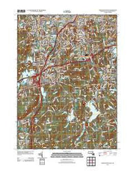 Worcester South Massachusetts Historical topographic map, 1:24000 scale, 7.5 X 7.5 Minute, Year 2012