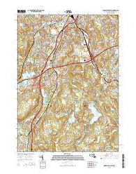 Worcester South Massachusetts Current topographic map, 1:24000 scale, 7.5 X 7.5 Minute, Year 2015